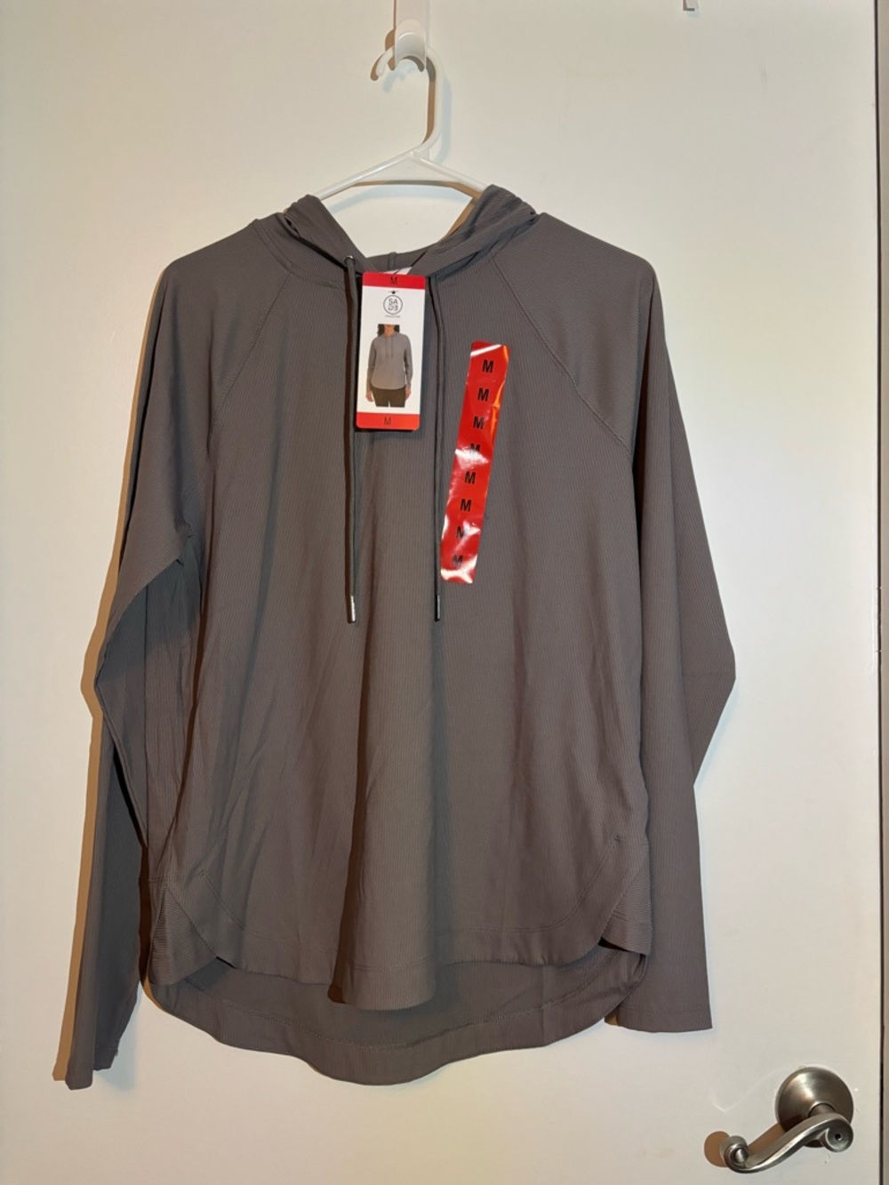 Lightweight Hooded Pullover Sweatshirt - Gray